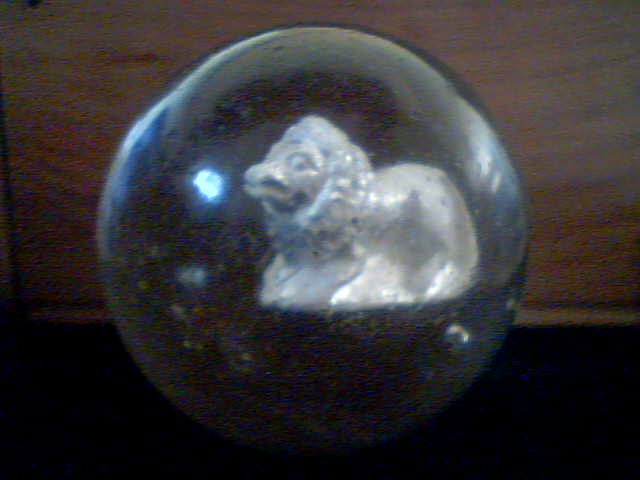 GERMAN SULPHIDE (POUNCING LION) LARGE 1 7/8" MID 1800's